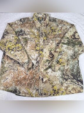 Cabela’s Zonz Western Camo Hunting Button Shirt Men’s 2XL